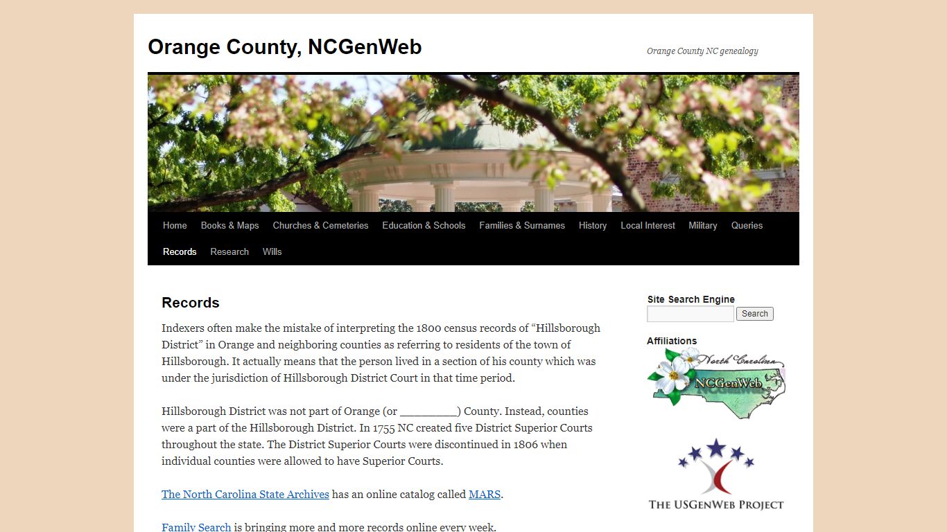 Records | Orange County, NCGenWeb